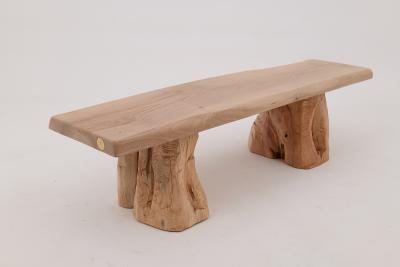  Logniture Logniture Live Edge Walnut Bench Wabi Sabi Brutalist Log Furniture