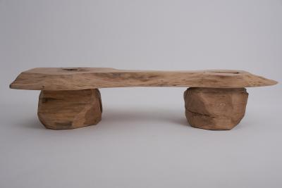  Logniture Logniture Live Edge Walnut Oak Bench Wabi Sabi Brutalist Log Furniture