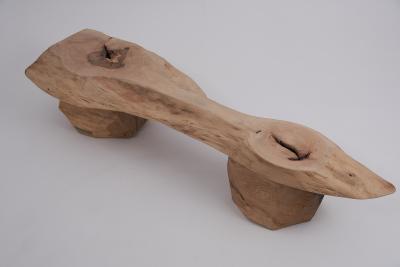  Logniture Logniture Live Edge Walnut Oak Bench Wabi Sabi Brutalist Log Furniture