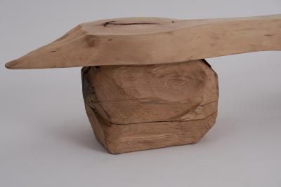  Logniture Logniture Live Edge Walnut Oak Bench Wabi Sabi Brutalist Log Furniture