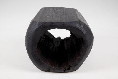  Logniture Logniture Log Furniture Rustic Side Table Stool Burnt Black Oak Wood