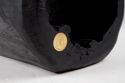  Logniture Logniture Log Furniture Rustic Side Table Stool Burnt Black Oak Wood