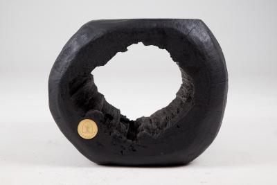  Logniture Logniture Log Furniture Rustic Side Table Stool Burnt Black Oak Wood