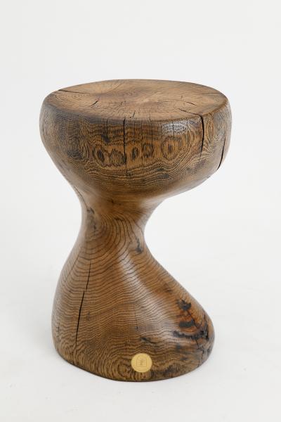  Logniture Logniture Oak Solid Wood Sculptural Side Table Original Contemporary Design