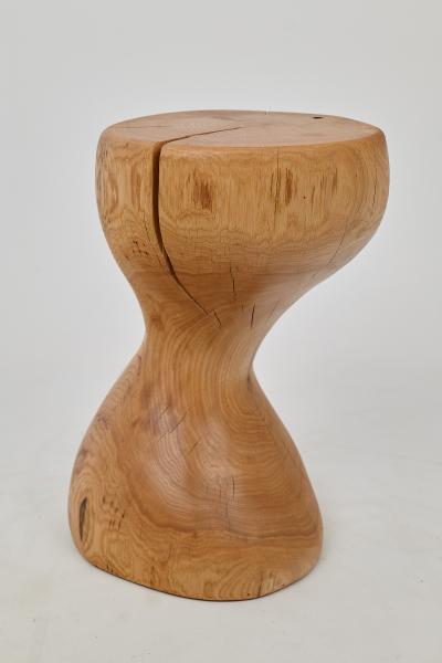  Logniture Logniture Oak Solid Wood Sculptural Side Table Original Contemporary Design