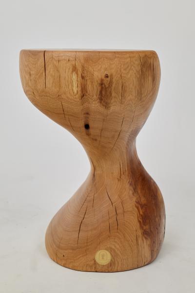  Logniture Logniture Oak Solid Wood Sculptural Side Table Original Contemporary Design