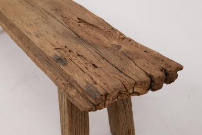  Logniture Logniture Old Oak Reclaimed Wood Brutalist Bench Natural and Eco Friendly
