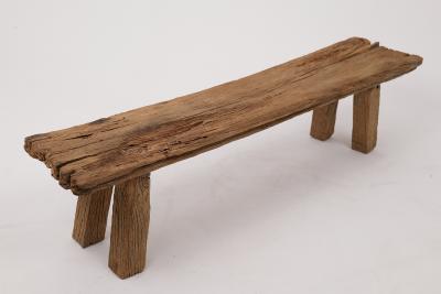  Logniture Logniture Old Oak Reclaimed Wood Brutalist Bench Natural and Eco Friendly