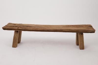  Logniture Logniture Old Oak Reclaimed Wood Brutalist Bench Natural and Eco Friendly
