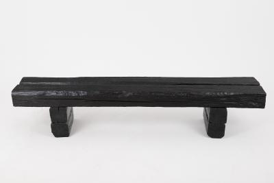  Logniture Logniture Reclaimed Charred Oak Beams 79 inch Bench Outdoor Indoor Organic