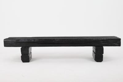  Logniture Logniture Reclaimed Charred Oak Beams 79 inch Bench Outdoor Indoor Organic