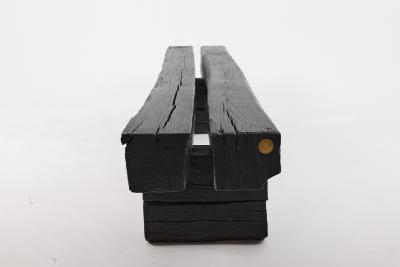  Logniture Logniture Reclaimed Charred Oak Beams 79 inch Bench Outdoor Indoor Organic