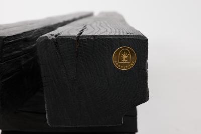  Logniture Logniture Reclaimed Charred Oak Beams 79 inch Bench Outdoor Indoor Organic