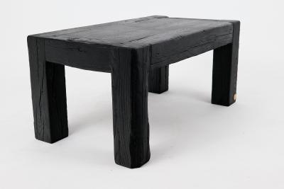  Logniture Logniture Reclaimed Charred Oak Wood Brutalist Table Natural and Eco Friendly