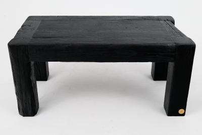  Logniture Logniture Reclaimed Charred Oak Wood Brutalist Table Natural and Eco Friendly