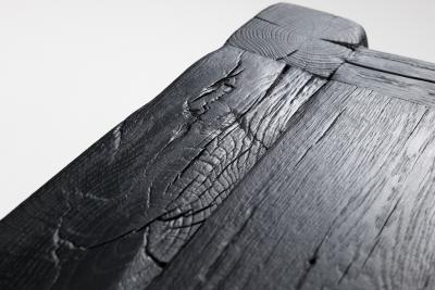  Logniture Logniture Reclaimed Charred Oak Wood Brutalist Table Natural and Eco Friendly