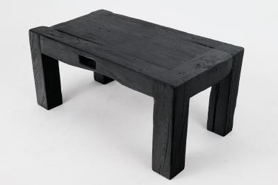  Logniture Logniture Reclaimed Charred Oak Wood Brutalist Table Natural and Eco Friendly