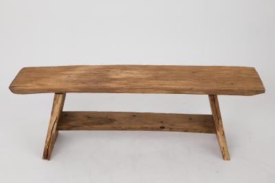  Logniture Logniture Reclaimed Oak Wood Brutalist Bench Natural and Eco Friendly