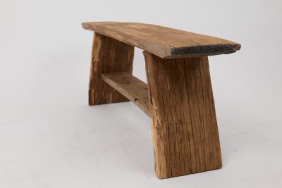  Logniture Logniture Reclaimed Oak Wood Brutalist Bench Natural and Eco Friendly