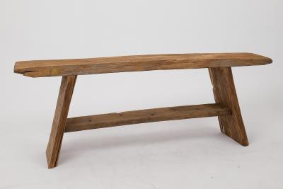  Logniture Logniture Reclaimed Oak Wood Brutalist Bench Natural and Eco Friendly