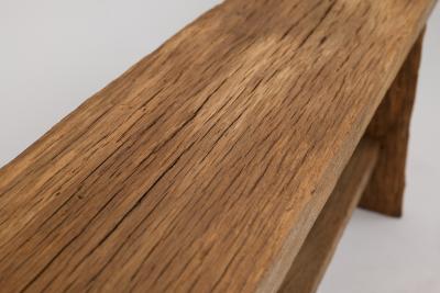  Logniture Logniture Reclaimed Oak Wood Brutalist Bench Natural and Eco Friendly