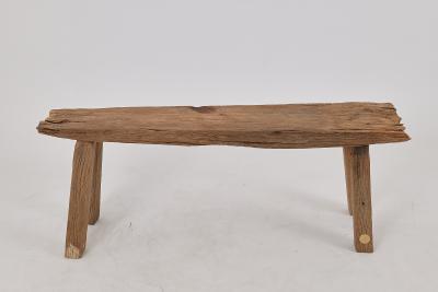  Logniture Logniture Reclaimed Oak Wood Brutalist Bench Natural and Eco Friendly