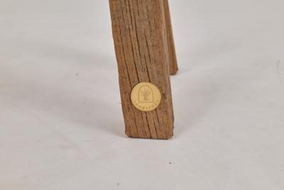  Logniture Logniture Reclaimed Oak Wood Brutalist Bench Natural and Eco Friendly