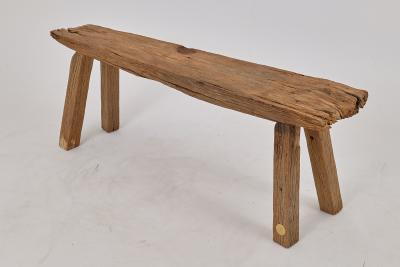  Logniture Logniture Reclaimed Oak Wood Brutalist Bench Natural and Eco Friendly