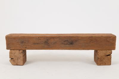  Logniture Logniture Reclaimed Oak Wood Brutalist Bench Natural and Eco Friendly
