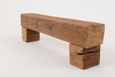  Logniture Logniture Reclaimed Oak Wood Brutalist Bench Natural and Eco Friendly