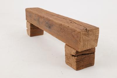 Logniture Logniture Reclaimed Oak Wood Brutalist Bench Natural and Eco Friendly