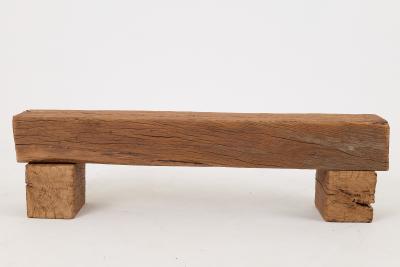  Logniture Logniture Reclaimed Oak Wood Brutalist Bench Natural and Eco Friendly