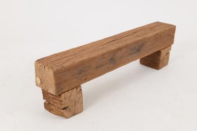  Logniture Logniture Reclaimed Oak Wood Brutalist Bench Natural and Eco Friendly
