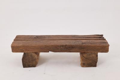  Logniture Logniture Reclaimed Oak Wood Brutalist Bench Natural and Eco Friendly