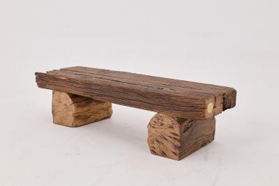  Logniture Logniture Reclaimed Oak Wood Brutalist Bench Natural and Eco Friendly