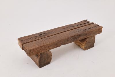  Logniture Logniture Reclaimed Oak Wood Brutalist Bench Natural and Eco Friendly