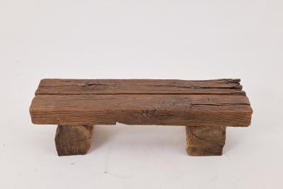  Logniture Logniture Reclaimed Oak Wood Brutalist Bench Natural and Eco Friendly