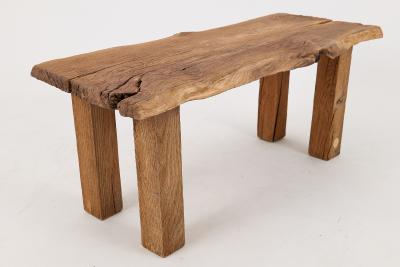  Logniture Logniture Reclaimed Oak Wood Brutalist Coffee Table Natural and Eco Friendly