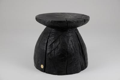  Logniture Logniture Rustic Sculptural Coffee Table Burnt Black Wood Unique