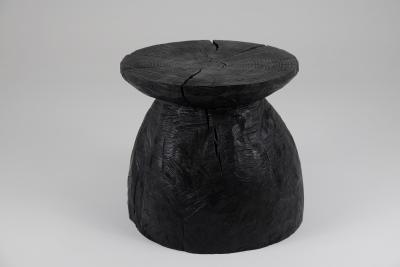  Logniture Logniture Rustic Sculptural Coffee Table Burnt Black Wood Unique