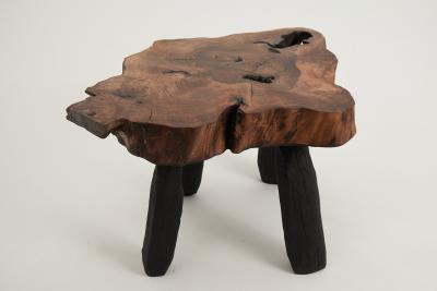  Logniture Logniture Rustic Sculptural Coffee Table Walnut Burnt Black Oak Unique