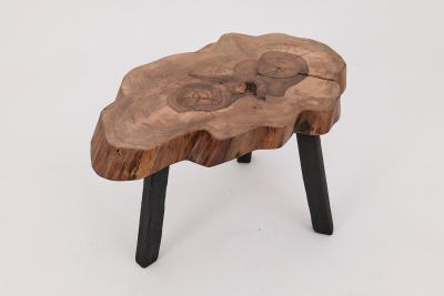  Logniture Logniture Rustic Sculptural Coffee Table Walnut Burnt Black Oak Unique