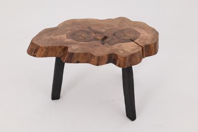  Logniture Logniture Rustic Sculptural Coffee Table Walnut Burnt Black Oak Unique