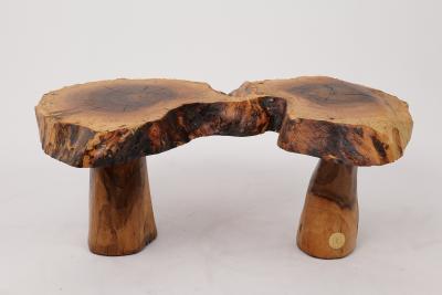  Logniture Logniture Sculptural Carved Side Table From Walnut Wood Log Furniture Unique