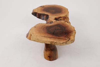  Logniture Logniture Sculptural Carved Side Table From Walnut Wood Log Furniture Unique