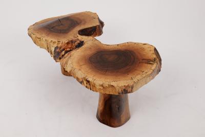  Logniture Logniture Sculptural Carved Side Table From Walnut Wood Log Furniture Unique