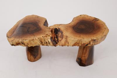  Logniture Logniture Sculptural Carved Side Table From Walnut Wood Log Furniture Unique