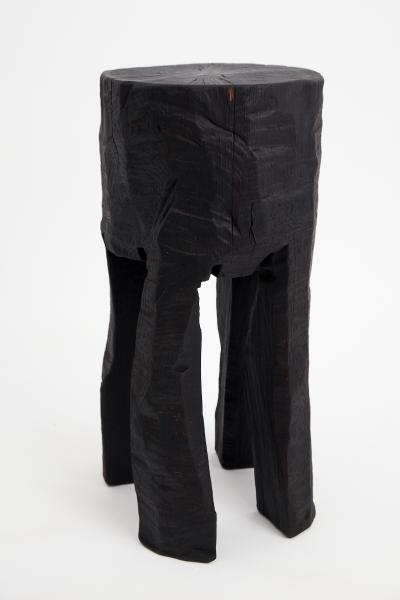  Logniture Logniture Solid Burnt Wood Oak Side Table Wine Table Chainsaw Carved