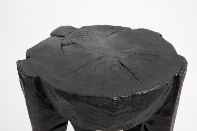  Logniture Logniture Solid Burnt Wood Oak Side Table Wine Table Chainsaw Carved