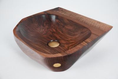  Logniture Logniture Solid Carved Walnut Wood Bathroom Sink Basin Original Handmade Work